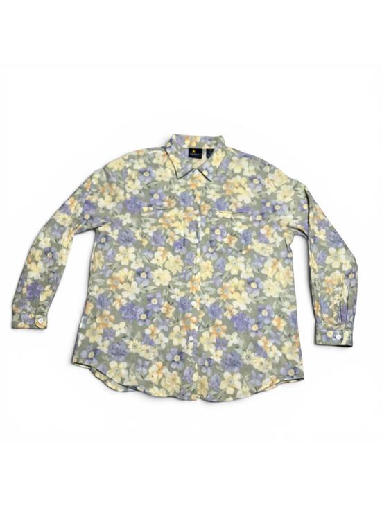 Liz Claiborne Tops - Vintage 90s LizSport Floral Cotton Button Down